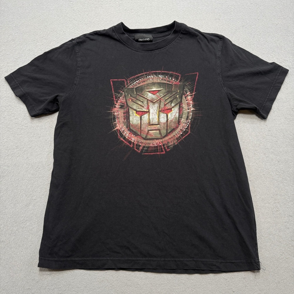 Y2K Transformers T-Shirt Men's Medium Black Autobot Movie Merch Cotton 2Kuhl